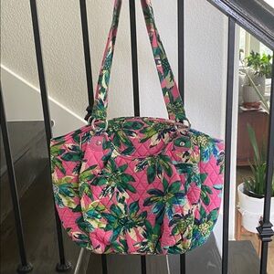 Vera Bradley Tropical Pink and Green Tote
